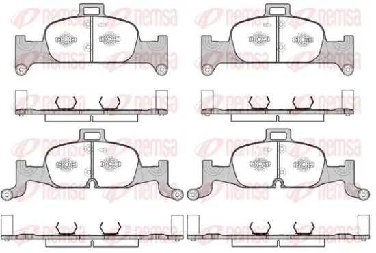 Bremsbelagsatz, Scheibenbremse Vorderachse REMSA 1691.00 Bild Bremsbelagsatz, Scheibenbremse Vorderachse REMSA 1691.00