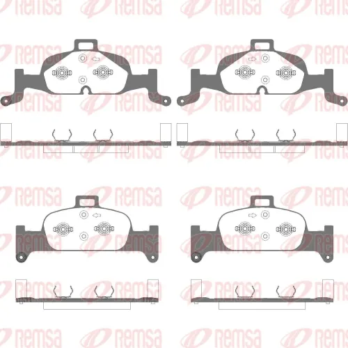 Bremsbelagsatz, Scheibenbremse 2. Vorderachse REMSA 1691.10 Bild Bremsbelagsatz, Scheibenbremse 2. Vorderachse REMSA 1691.10