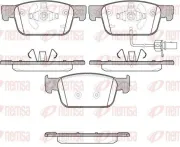 Bremsbelagsatz, Scheibenbremse REMSA 1692.01