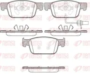 Bremsbelagsatz, Scheibenbremse Vorderachse REMSA 1692.01