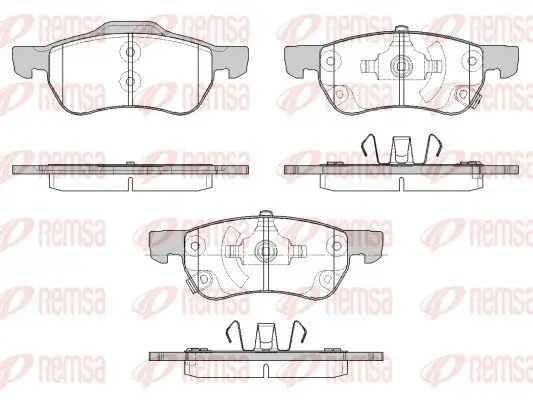 Bremsbelagsatz, Scheibenbremse Vorderachse REMSA 1693.12