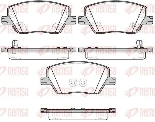 Bremsbelagsatz, Scheibenbremse REMSA 1695.02 Bild Bremsbelagsatz, Scheibenbremse REMSA 1695.02
