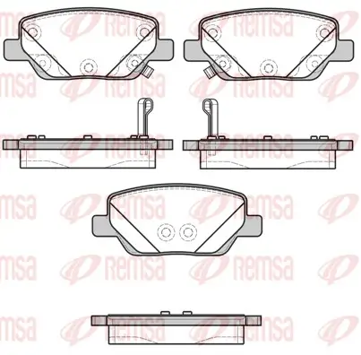 Bremsbelagsatz, Scheibenbremse Hinterachse REMSA 1700.02 Bild Bremsbelagsatz, Scheibenbremse Hinterachse REMSA 1700.02