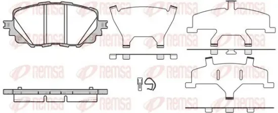 Bremsbelagsatz, Scheibenbremse REMSA 1708.00 Bild Bremsbelagsatz, Scheibenbremse REMSA 1708.00