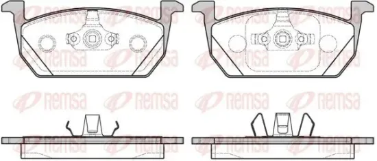 Bremsbelagsatz, Scheibenbremse Vorderachse REMSA 1710.00 Bild Bremsbelagsatz, Scheibenbremse Vorderachse REMSA 1710.00