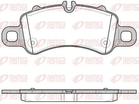 Bremsbelagsatz, Scheibenbremse Vorderachse REMSA 1713.00 Bild Bremsbelagsatz, Scheibenbremse Vorderachse REMSA 1713.00