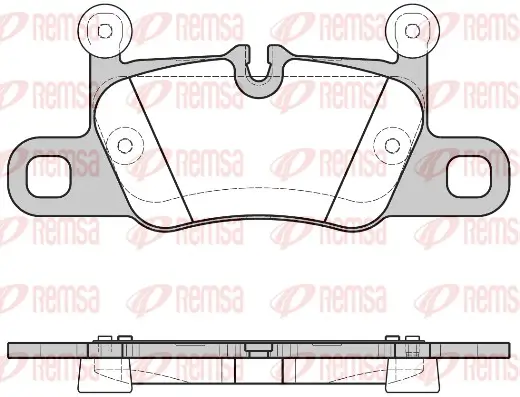 Bremsbelagsatz, Scheibenbremse Hinterachse REMSA 1714.00
