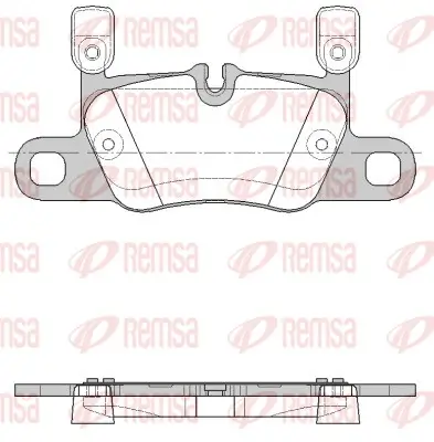 Bremsbelagsatz, Scheibenbremse Hinterachse REMSA 1714.20