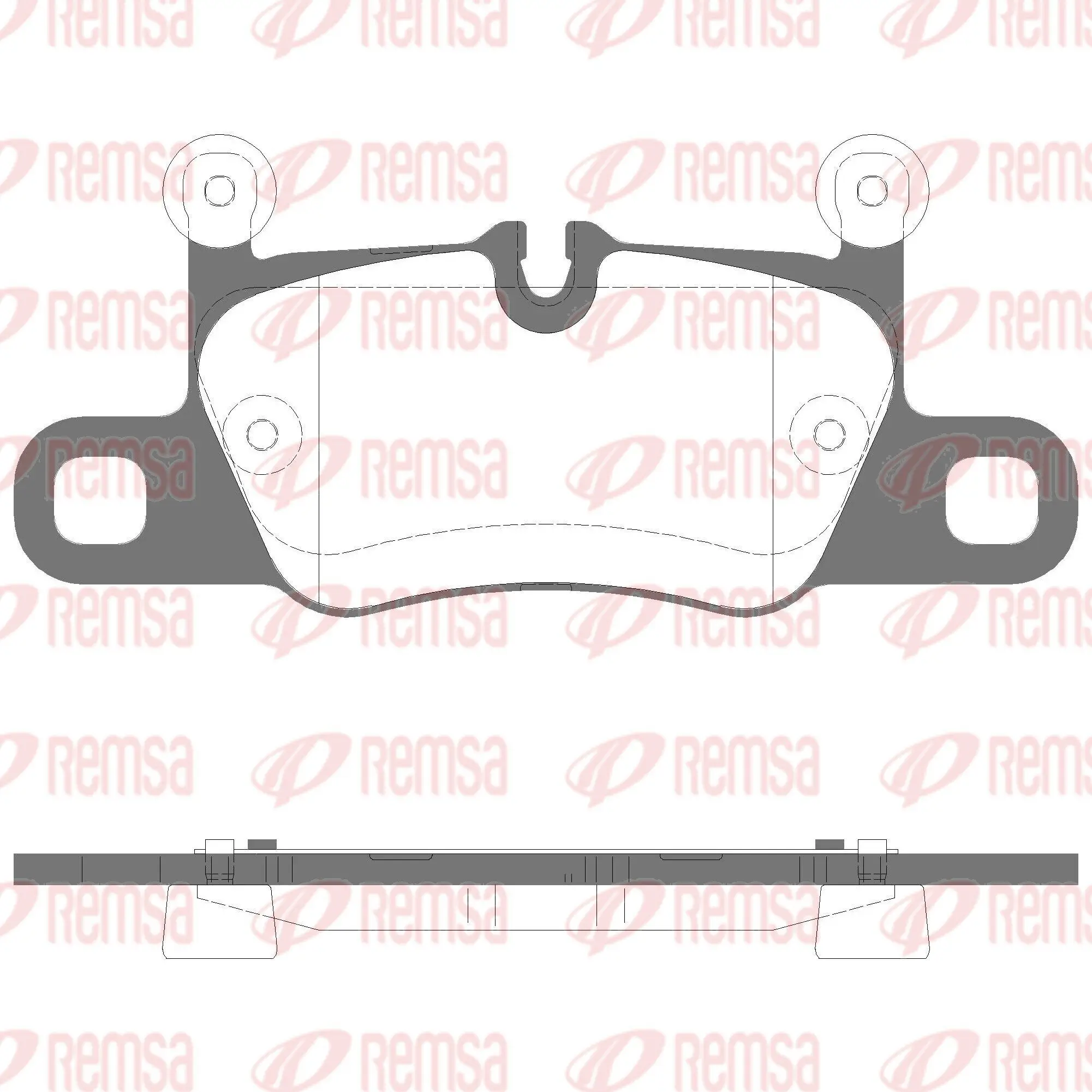 Bremsbelagsatz, Scheibenbremse 2. Hinterachse REMSA 1714.30