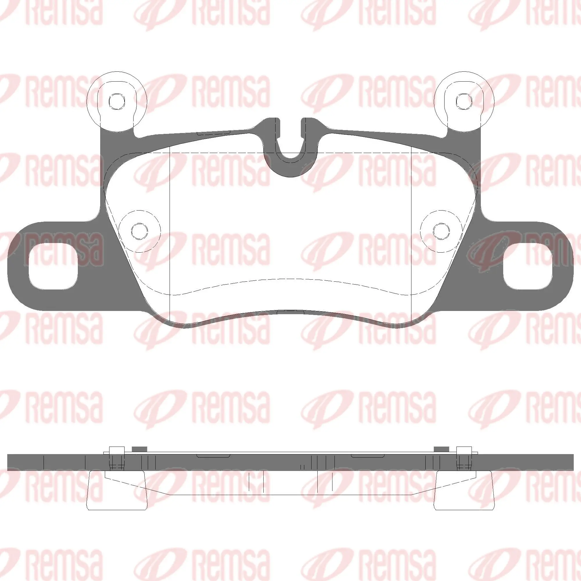 Bremsbelagsatz, Scheibenbremse 2. Hinterachse Hinterachse REMSA 1714.30