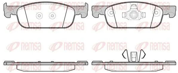 Bremsbelagsatz, Scheibenbremse Vorderachse REMSA 1718.00