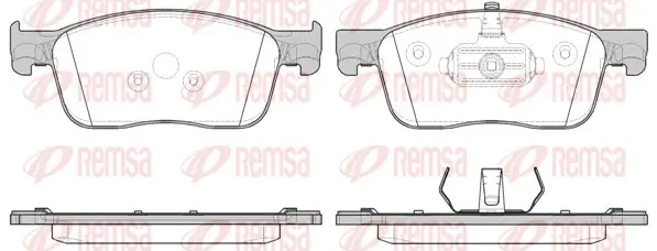 Bremsbelagsatz, Scheibenbremse Vorderachse REMSA 1719.00