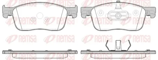 Bremsbelagsatz, Scheibenbremse Vorderachse REMSA 1719.00 Bild Bremsbelagsatz, Scheibenbremse Vorderachse REMSA 1719.00
