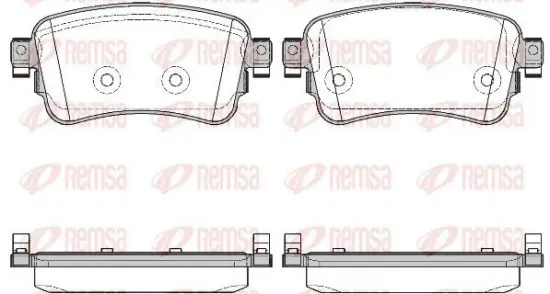 Bremsbelagsatz, Scheibenbremse Hinterachse REMSA 1720.00 Bild Bremsbelagsatz, Scheibenbremse Hinterachse REMSA 1720.00