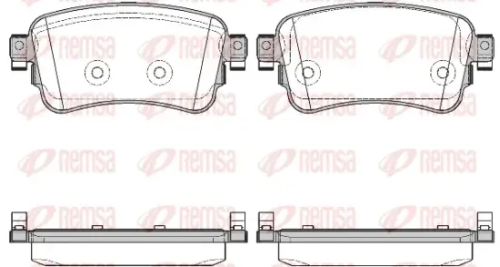 Bremsbelagsatz, Scheibenbremse Hinterachse REMSA 1720.00 Bild Bremsbelagsatz, Scheibenbremse Hinterachse REMSA 1720.00