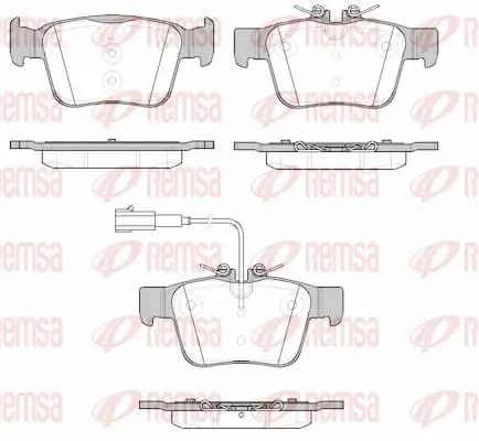 Bremsbelagsatz, Scheibenbremse REMSA 1722.01
