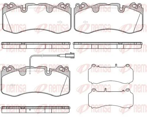 Bremsbelagsatz, Scheibenbremse REMSA 1723.01