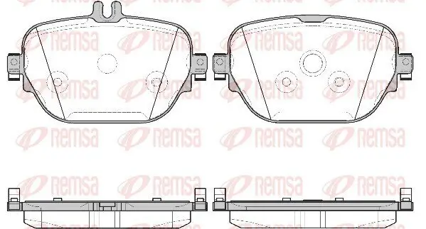 Bremsbelagsatz, Scheibenbremse Hinterachse REMSA 1725.08
