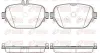 Bremsbelagsatz, Scheibenbremse Hinterachse REMSA 1725.08