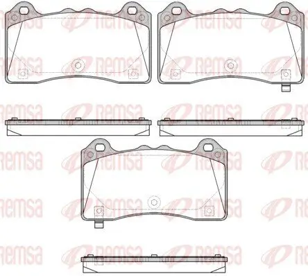 Bremsbelagsatz, Scheibenbremse Vorderachse REMSA 1736.02 Bild Bremsbelagsatz, Scheibenbremse Vorderachse REMSA 1736.02