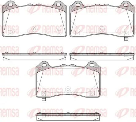 Bremsbelagsatz, Scheibenbremse Vorderachse REMSA 1736.02