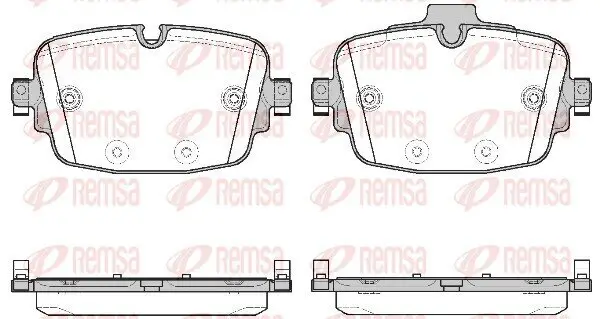 Bremsbelagsatz, Scheibenbremse Hinterachse REMSA 1739.00