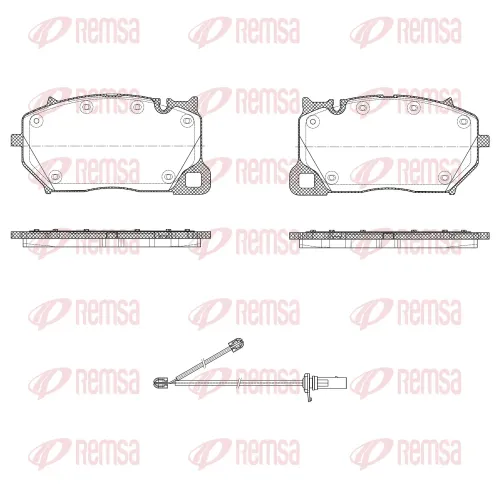Bremsbelagsatz, Scheibenbremse Vorderachse REMSA 1743.00 Bild Bremsbelagsatz, Scheibenbremse Vorderachse REMSA 1743.00