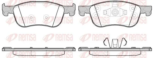 Bremsbelagsatz, Scheibenbremse Vorderachse REMSA 1776.00
