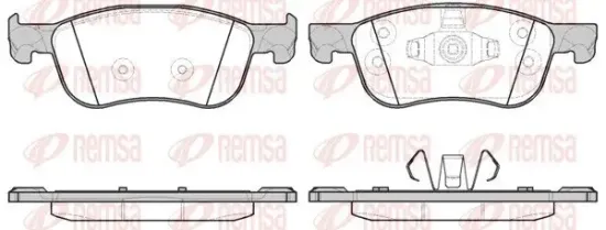 Bremsbelagsatz, Scheibenbremse Vorderachse REMSA 1776.00 Bild Bremsbelagsatz, Scheibenbremse Vorderachse REMSA 1776.00