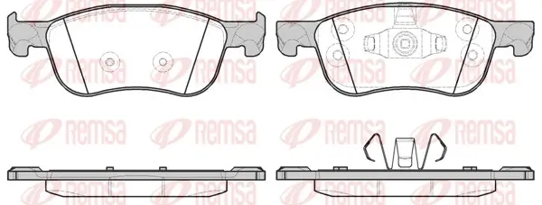 Bremsbelagsatz, Scheibenbremse Vorderachse REMSA 1776.00