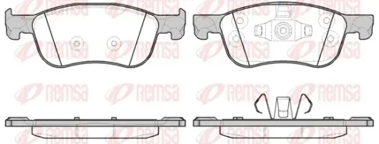Bremsbelagsatz, Scheibenbremse Vorderachse REMSA 1776.00 Bild Bremsbelagsatz, Scheibenbremse Vorderachse REMSA 1776.00