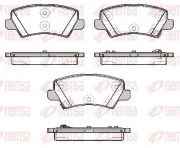 Bremsbelagsatz, Scheibenbremse Hinterachse REMSA 1804.02
