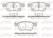 Bremsbelagsatz, Scheibenbremse Vorderachse REMSA 1808.12