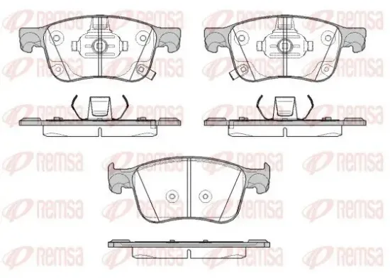 Bremsbelagsatz, Scheibenbremse Vorderachse REMSA 1808.12 Bild Bremsbelagsatz, Scheibenbremse Vorderachse REMSA 1808.12