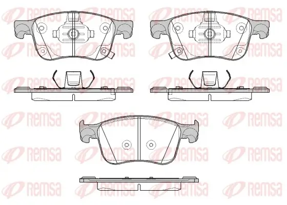 Bremsbelagsatz, Scheibenbremse Vorderachse REMSA 1808.12
