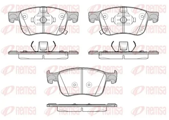 Bremsbelagsatz, Scheibenbremse Vorderachse REMSA 1808.12 Bild Bremsbelagsatz, Scheibenbremse Vorderachse REMSA 1808.12