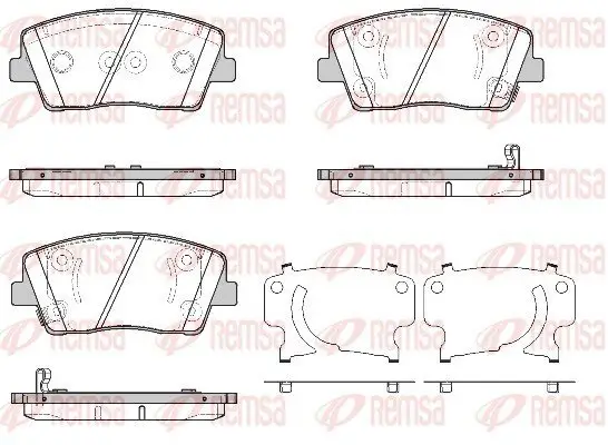 Bremsbelagsatz, Scheibenbremse Vorderachse REMSA 1811.02 Bild Bremsbelagsatz, Scheibenbremse Vorderachse REMSA 1811.02