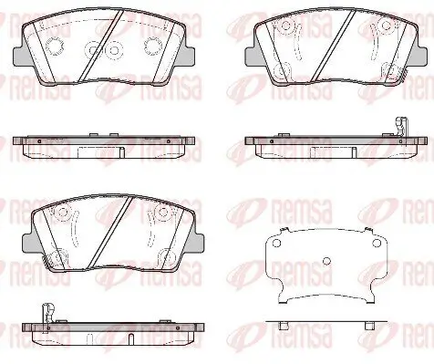 Bremsbelagsatz, Scheibenbremse Vorderachse REMSA 1812.02