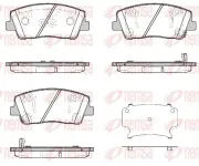 Bremsbelagsatz, Scheibenbremse Vorderachse REMSA 1812.02