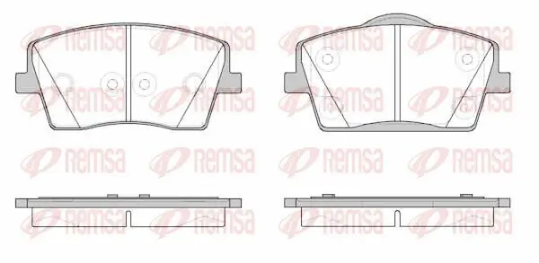 Bremsbelagsatz, Scheibenbremse Vorderachse REMSA 1823.00