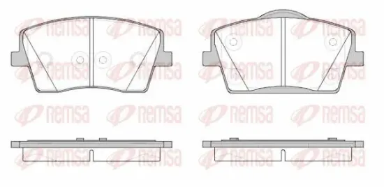 Bremsbelagsatz, Scheibenbremse Vorderachse REMSA 1823.00 Bild Bremsbelagsatz, Scheibenbremse Vorderachse REMSA 1823.00
