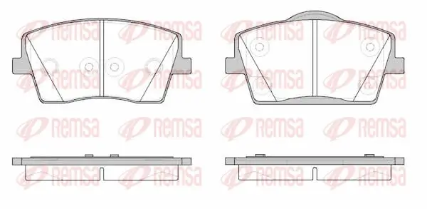 Bremsbelagsatz, Scheibenbremse Vorderachse REMSA 1823.00