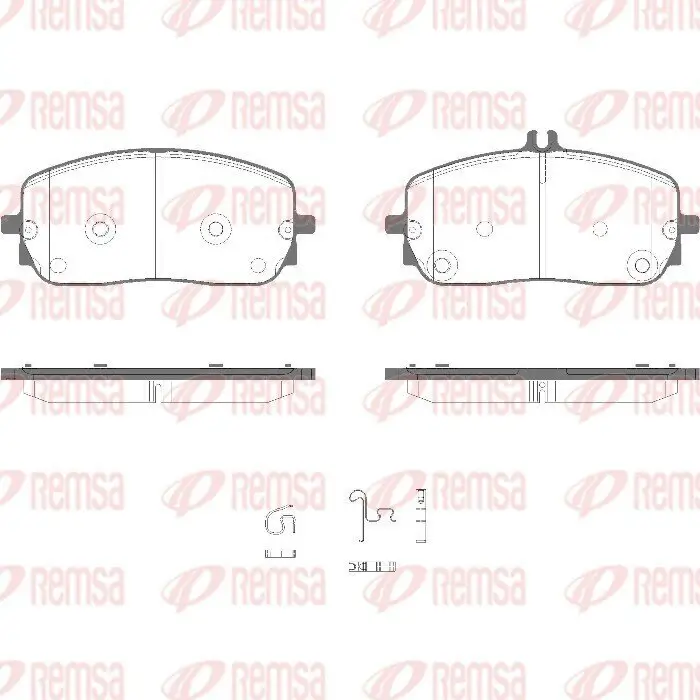Bremsbelagsatz, Scheibenbremse 1. Vorderachse REMSA 1826.05