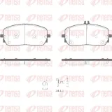 Bremsbelagsatz, Scheibenbremse 1. Vorderachse Vorderachse REMSA 1826.05