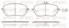 Bremsbelagsatz, Scheibenbremse Vorderachse REMSA 1827.00