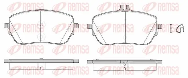 Bremsbelagsatz, Scheibenbremse Vorderachse REMSA 1827.00