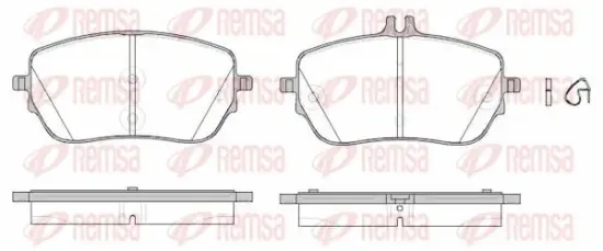 Bremsbelagsatz, Scheibenbremse Vorderachse REMSA 1827.00 Bild Bremsbelagsatz, Scheibenbremse Vorderachse REMSA 1827.00