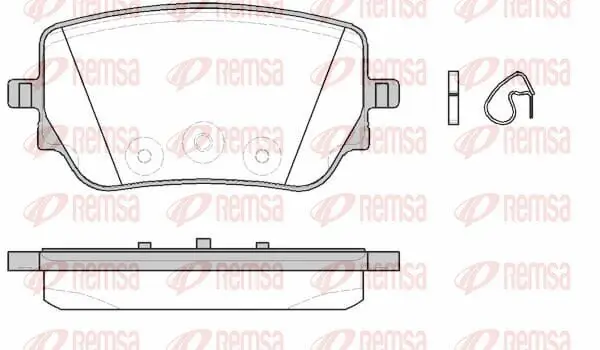 Bremsbelagsatz, Scheibenbremse Hinterachse REMSA 1829.00