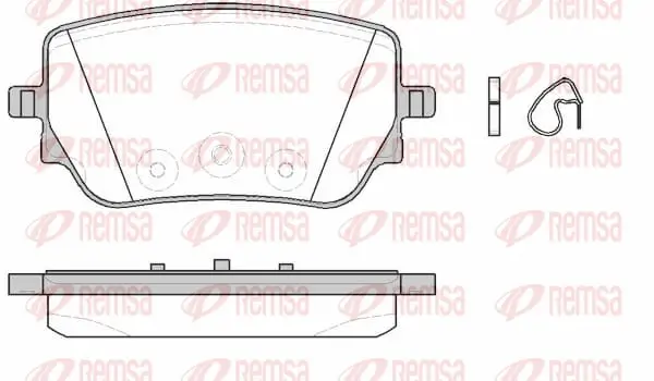 Bremsbelagsatz, Scheibenbremse Hinterachse REMSA 1829.00