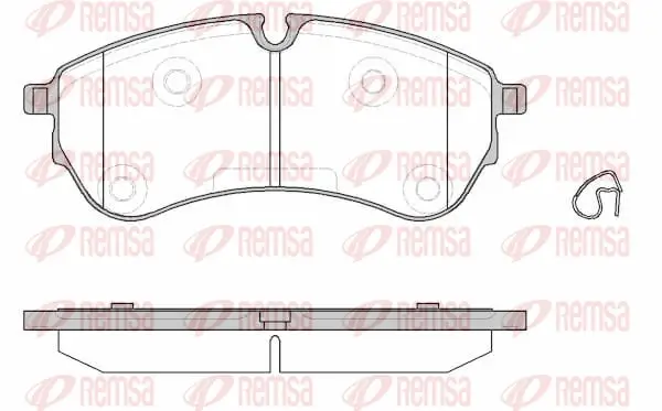 Bremsbelagsatz, Scheibenbremse Hinterachse REMSA 1830.00